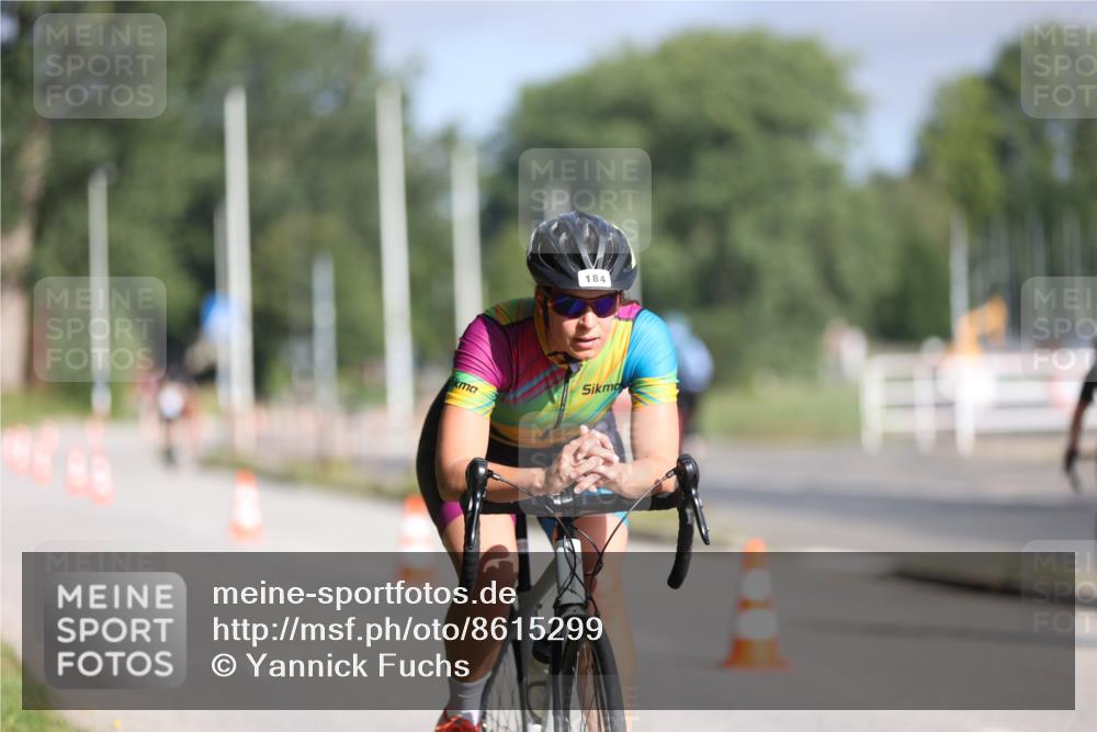 17.08.2025 - KN Förde Triathlon 2025 Yannick Fuchs http://msf.ph/oto/8615299 17.08.2025 09:30:14 Radfahren 163, 184, 195, 201, 210 meine-sportfotos.de