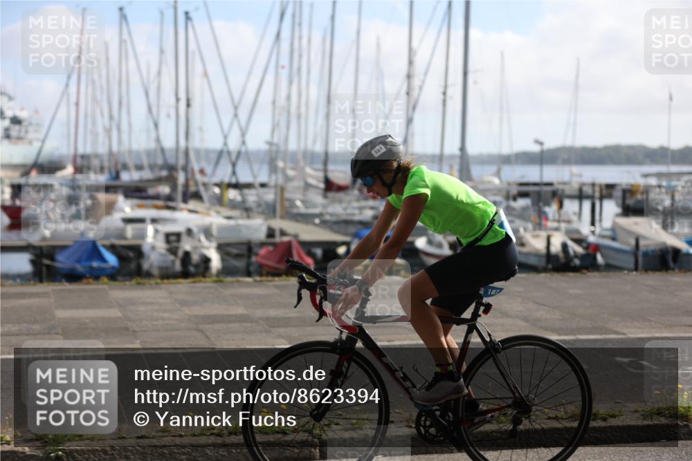 17.08.2025 - KN Förde Triathlon 2025 Yannick Fuchs http://msf.ph/oto/8623394 17.08.2025 09:58:02 Radfahren 118, 187, 249, 150 meine-sportfotos.de