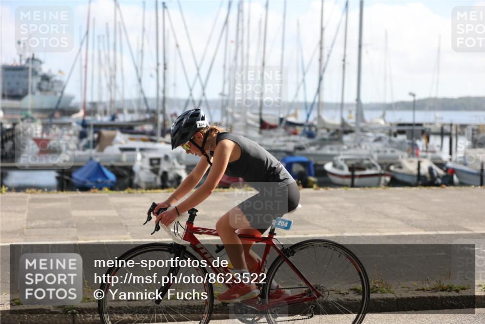 17.08.2025 - KN Förde Triathlon 2025 Yannick Fuchs http://msf.ph/oto/8623522 17.08.2025 09:59:32 Radfahren 140, 144, 204, 246, 139, 144 meine-sportfotos.de