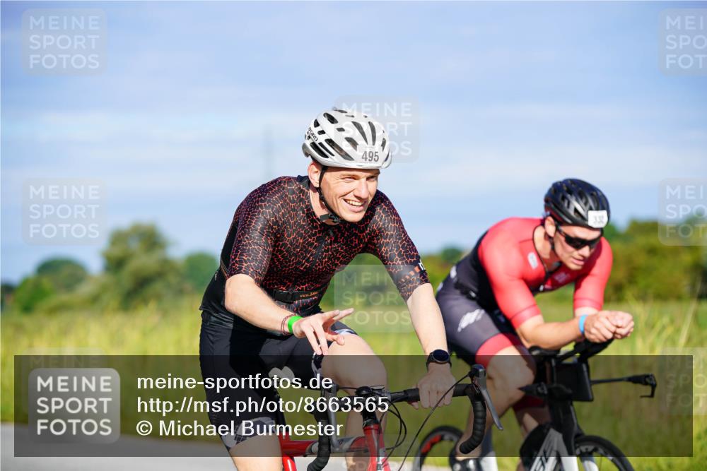 31.08.2025 - Elbe Triathlon Hamburg Michael Burmester http://msf.ph/oto/8663565 31.08.2025 09:18:10 Radfahren 332, 364, 495, 602 meine-sportfotos.de