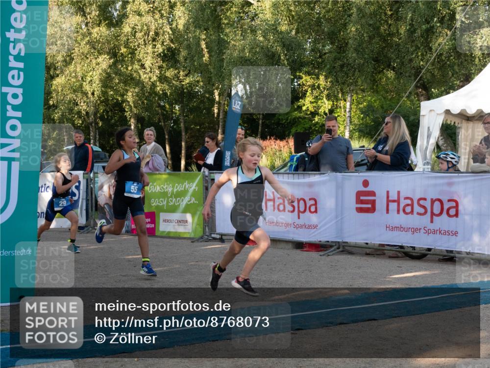 07.09.2025 - 19. Norderstedt Triathlon Zöllner http://msf.ph/oto/8768073 07.09.2025 09:14:15 Ziel 3, 14, 29, 45, 55 meine-sportfotos.de