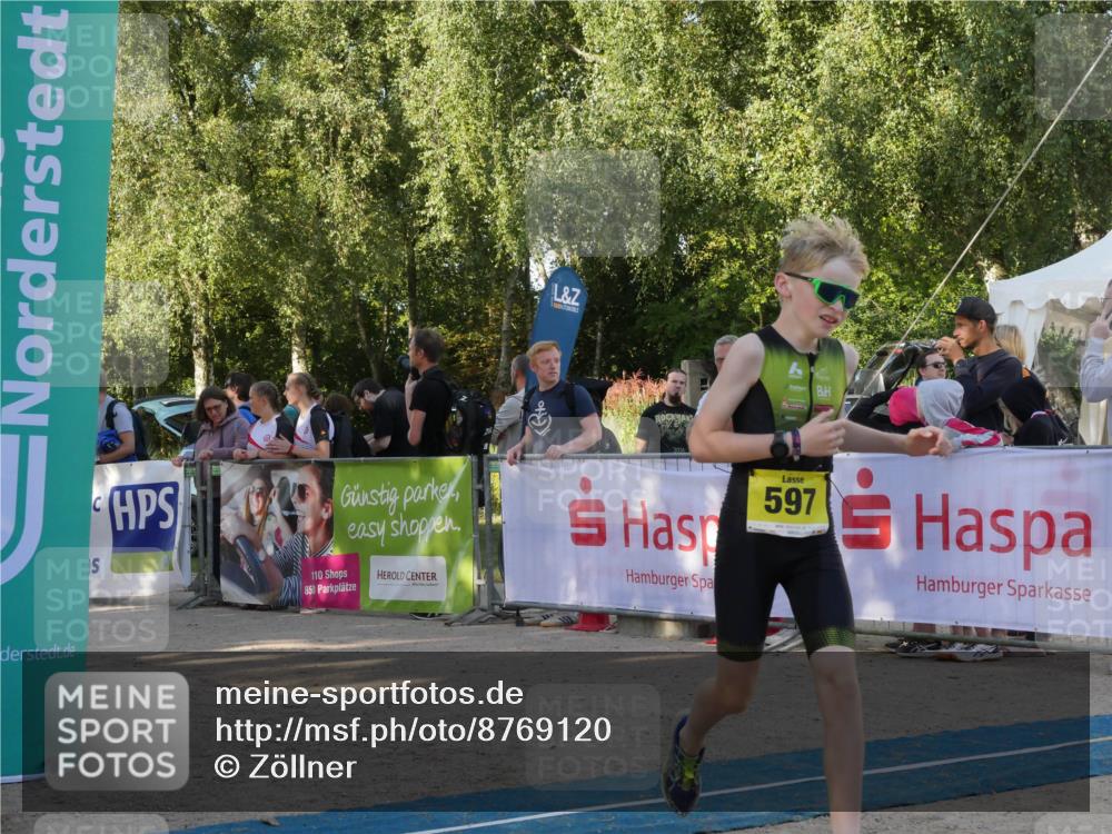 07.09.2025 - 19. Norderstedt Triathlon Zöllner http://msf.ph/oto/8769120 07.09.2025 09:50:16 Ziel 597, 619, 634 meine-sportfotos.de