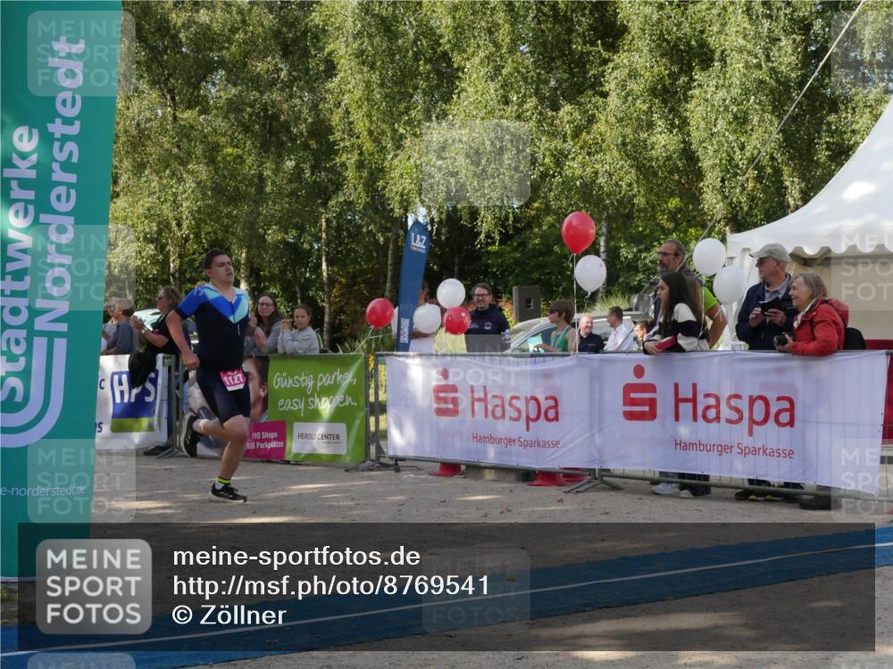 07.09.2025 - 19. Norderstedt Triathlon Zöllner http://msf.ph/oto/8769541 07.09.2025 10:40:34 Ziel 1127 meine-sportfotos.de