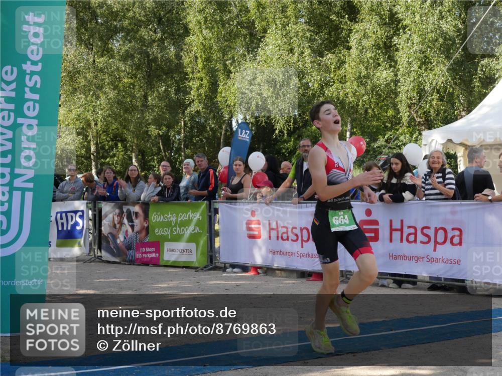 07.09.2025 - 19. Norderstedt Triathlon Zöllner http://msf.ph/oto/8769863 07.09.2025 10:50:16 Ziel 664 meine-sportfotos.de