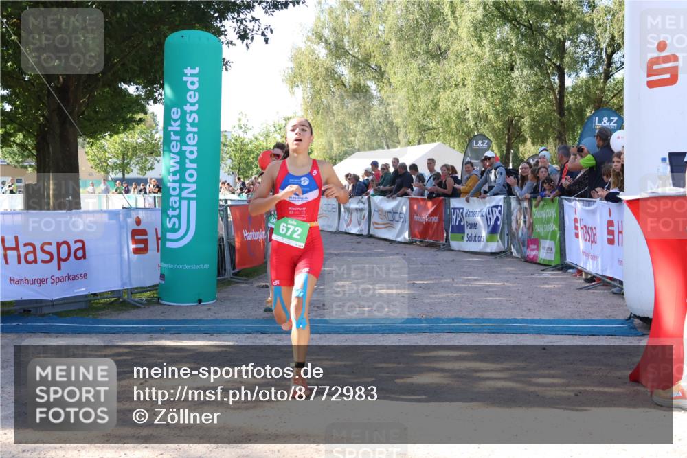 07.09.2025 - 19. Norderstedt Triathlon Zöllner http://msf.ph/oto/8772983 07.09.2025 10:54:06 Ziel 96, 672 meine-sportfotos.de