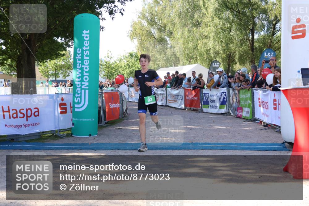07.09.2025 - 19. Norderstedt Triathlon Zöllner http://msf.ph/oto/8773023 07.09.2025 10:54:20 Ziel 87, 93 meine-sportfotos.de