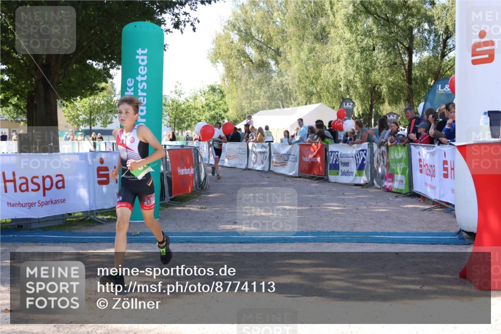 07.09.2025 - 19. Norderstedt Triathlon Zöllner http://msf.ph/oto/8774113 07.09.2025 11:00:14 Ziel 61, 681, 691 meine-sportfotos.de