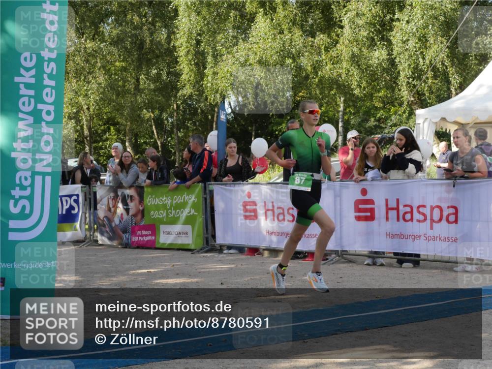 07.09.2025 - 19. Norderstedt Triathlon Zöllner http://msf.ph/oto/8780591 07.09.2025 10:54:16 Ziel 87 meine-sportfotos.de