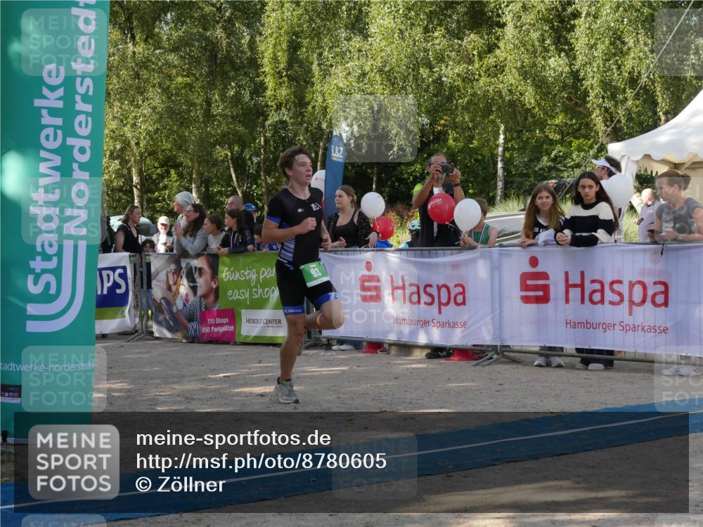 07.09.2025 - 19. Norderstedt Triathlon Zöllner http://msf.ph/oto/8780605 07.09.2025 10:54:21 Ziel 87, 93 meine-sportfotos.de