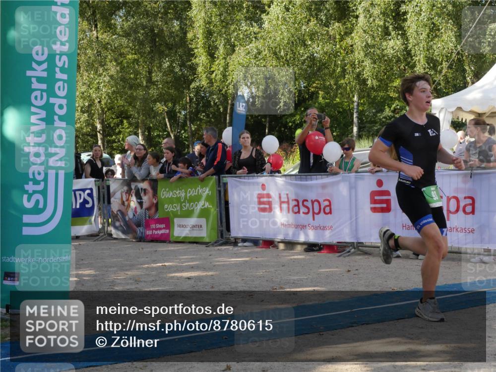 07.09.2025 - 19. Norderstedt Triathlon Zöllner http://msf.ph/oto/8780615 07.09.2025 10:54:22 Ziel 87, 93 meine-sportfotos.de