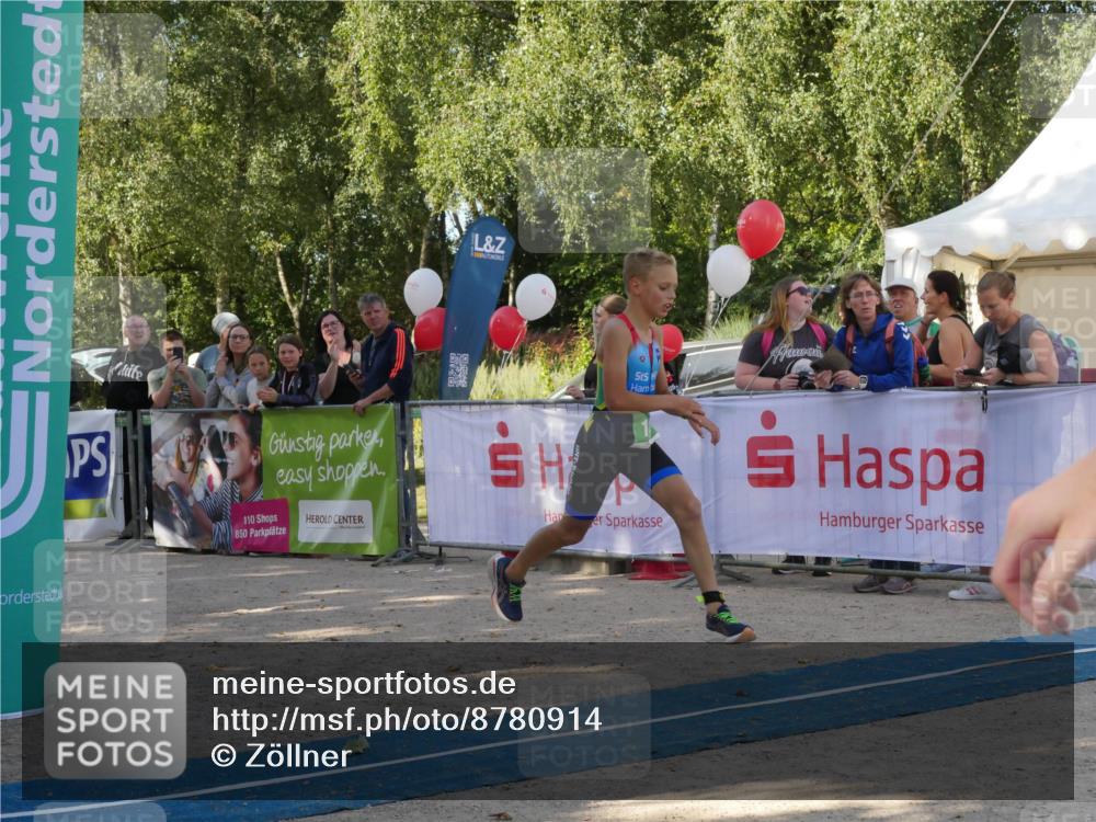 07.09.2025 - 19. Norderstedt Triathlon Zöllner http://msf.ph/oto/8780914 07.09.2025 10:56:03 Ziel 134, 637, 661, 680 meine-sportfotos.de