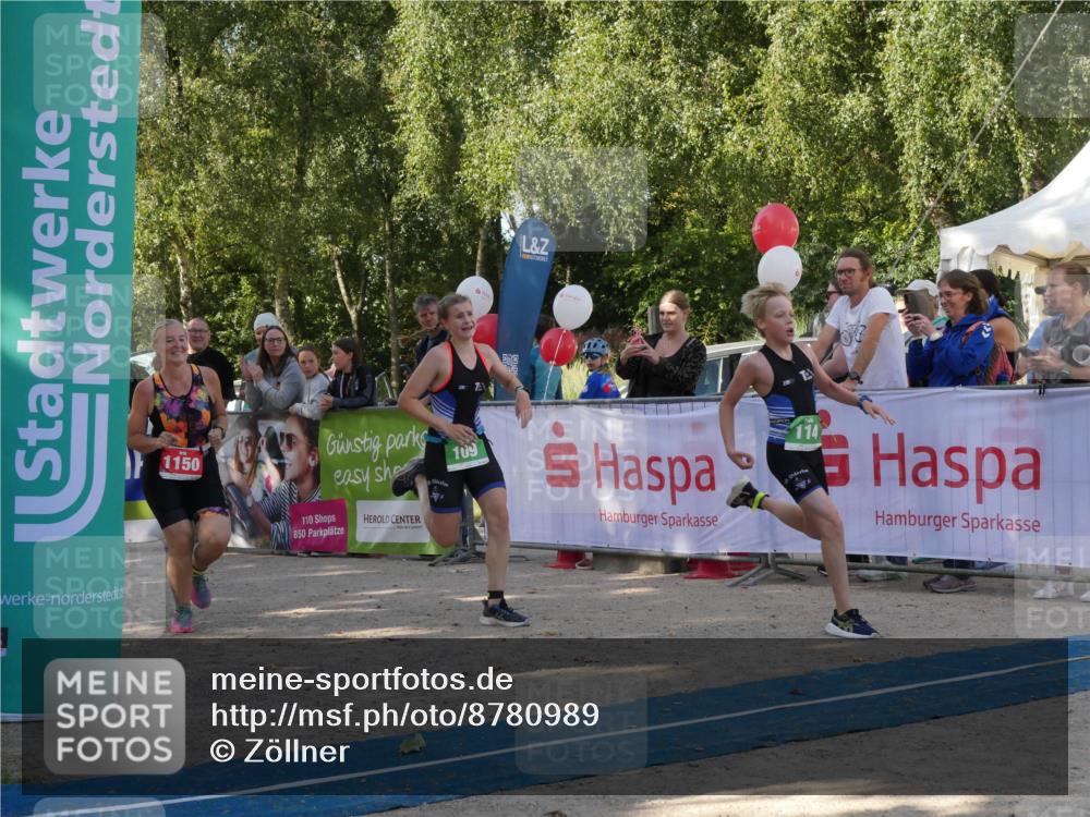 07.09.2025 - 19. Norderstedt Triathlon Zöllner http://msf.ph/oto/8780989 07.09.2025 10:56:28 Ziel 89, 109, 114, 668, 1150 meine-sportfotos.de