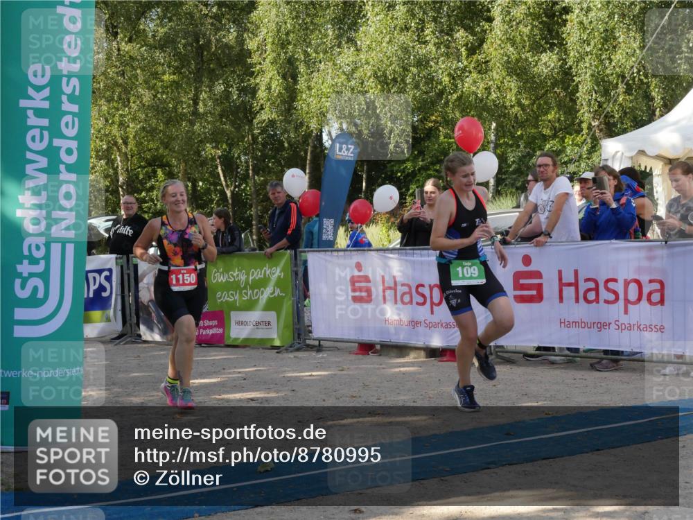 07.09.2025 - 19. Norderstedt Triathlon Zöllner http://msf.ph/oto/8780995 07.09.2025 10:56:28 Ziel 89, 109, 114, 668, 1150 meine-sportfotos.de