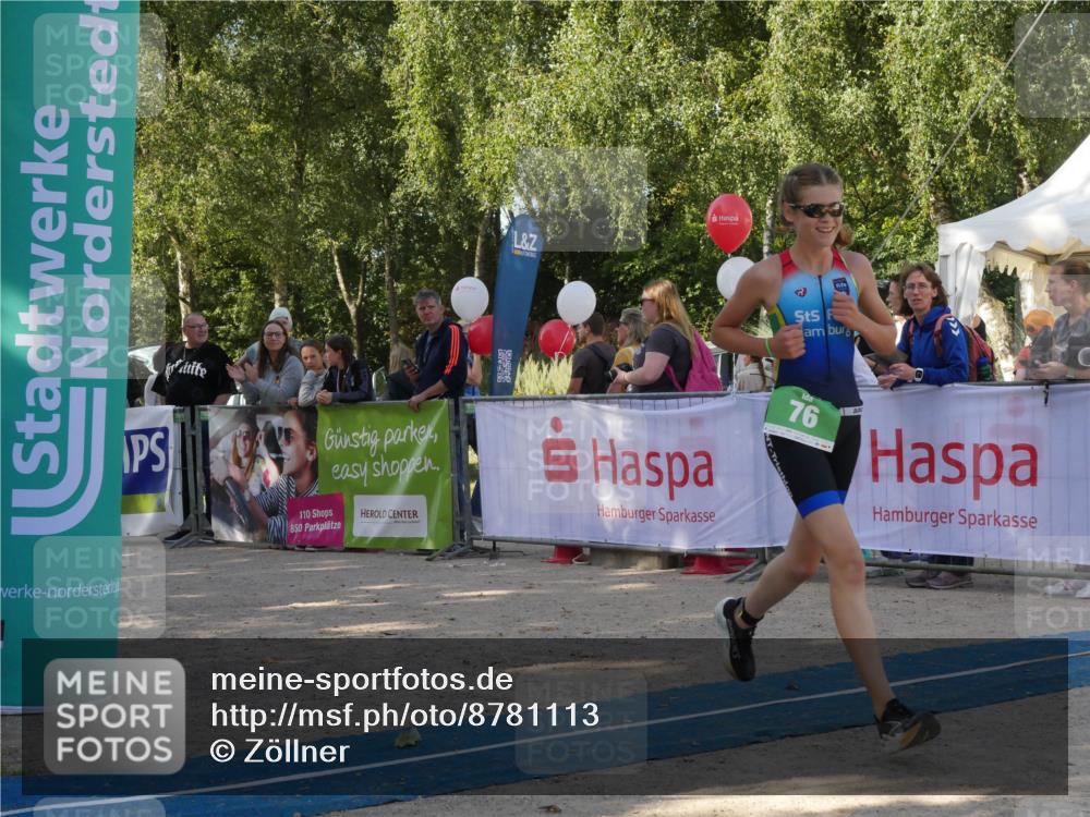 07.09.2025 - 19. Norderstedt Triathlon Zöllner http://msf.ph/oto/8781113 07.09.2025 10:56:46 Ziel 70, 76, 102 meine-sportfotos.de