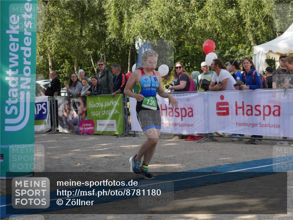 07.09.2025 - 19. Norderstedt Triathlon Zöllner http://msf.ph/oto/8781180 07.09.2025 10:57:03 Ziel 131, 651 meine-sportfotos.de