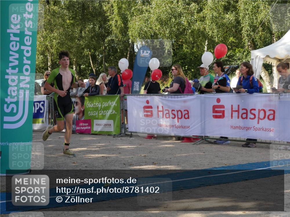 07.09.2025 - 19. Norderstedt Triathlon Zöllner http://msf.ph/oto/8781402 07.09.2025 10:57:54 Ziel 655, 669, 1125 meine-sportfotos.de