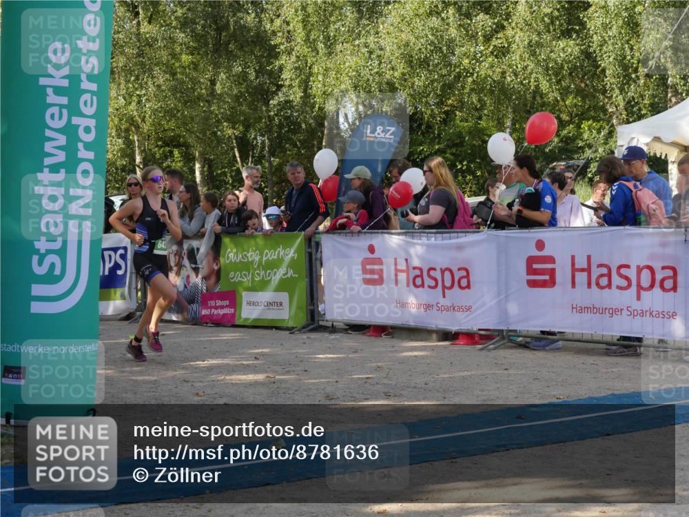 07.09.2025 - 19. Norderstedt Triathlon Zöllner http://msf.ph/oto/8781636 07.09.2025 10:58:41 Ziel 57, 129, 643, 693 meine-sportfotos.de