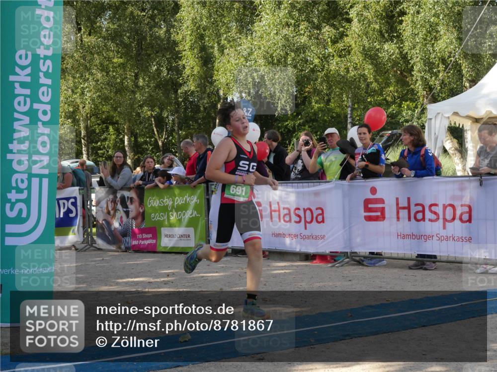 07.09.2025 - 19. Norderstedt Triathlon Zöllner http://msf.ph/oto/8781867 07.09.2025 11:00:19 Ziel 61, 681, 691 meine-sportfotos.de