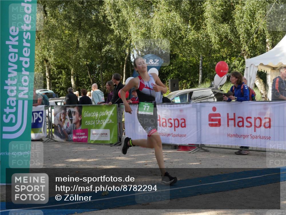 07.09.2025 - 19. Norderstedt Triathlon Zöllner http://msf.ph/oto/8782294 07.09.2025 11:02:27 Ziel 77 meine-sportfotos.de