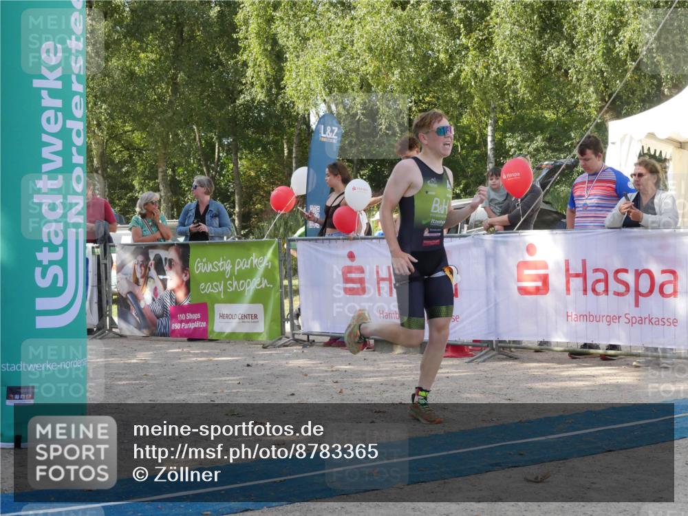 07.09.2025 - 19. Norderstedt Triathlon Zöllner http://msf.ph/oto/8783365 07.09.2025 11:54:10 Ziel 1180 meine-sportfotos.de