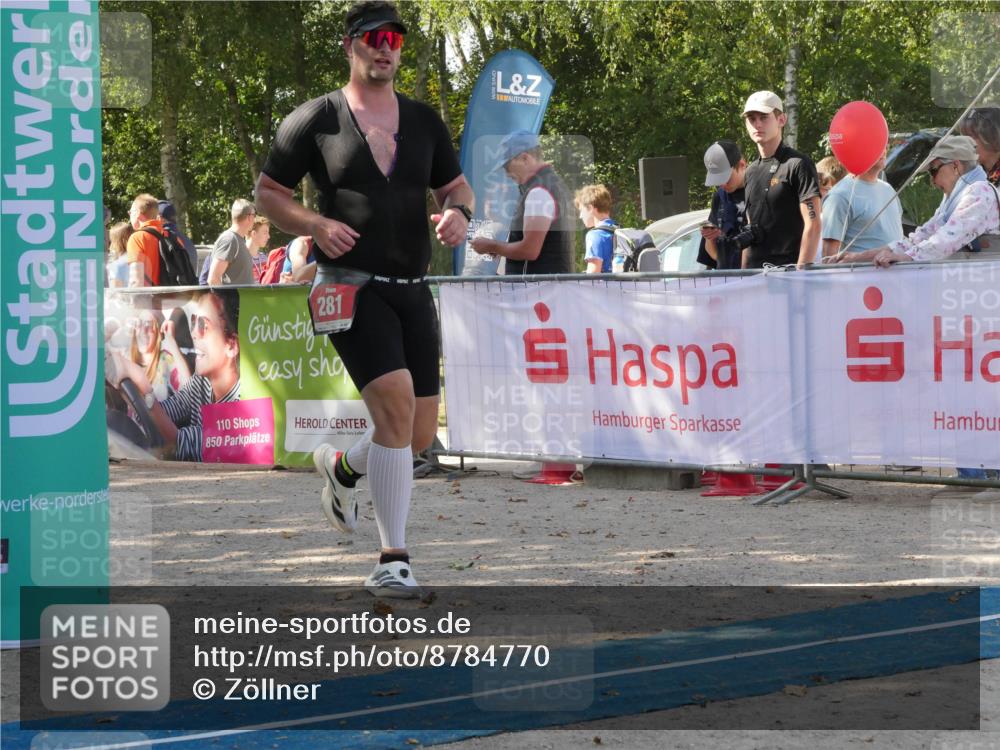 07.09.2025 - 19. Norderstedt Triathlon Zöllner http://msf.ph/oto/8784770 07.09.2025 12:24:28 Ziel 138, 152, 281 meine-sportfotos.de