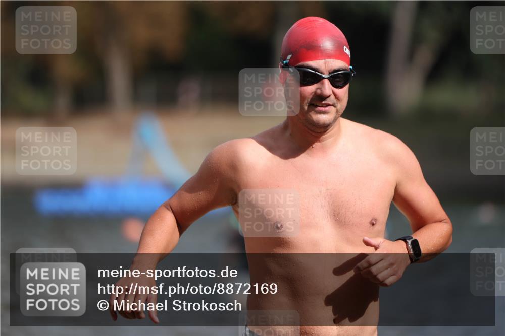 14.09.2025 - Stadtparktriathlon Michael Strokosch http://msf.ph/oto/8872169 14.09.2025 11:51:15 Schwimmen 1153, 1199, 1203 meine-sportfotos.de