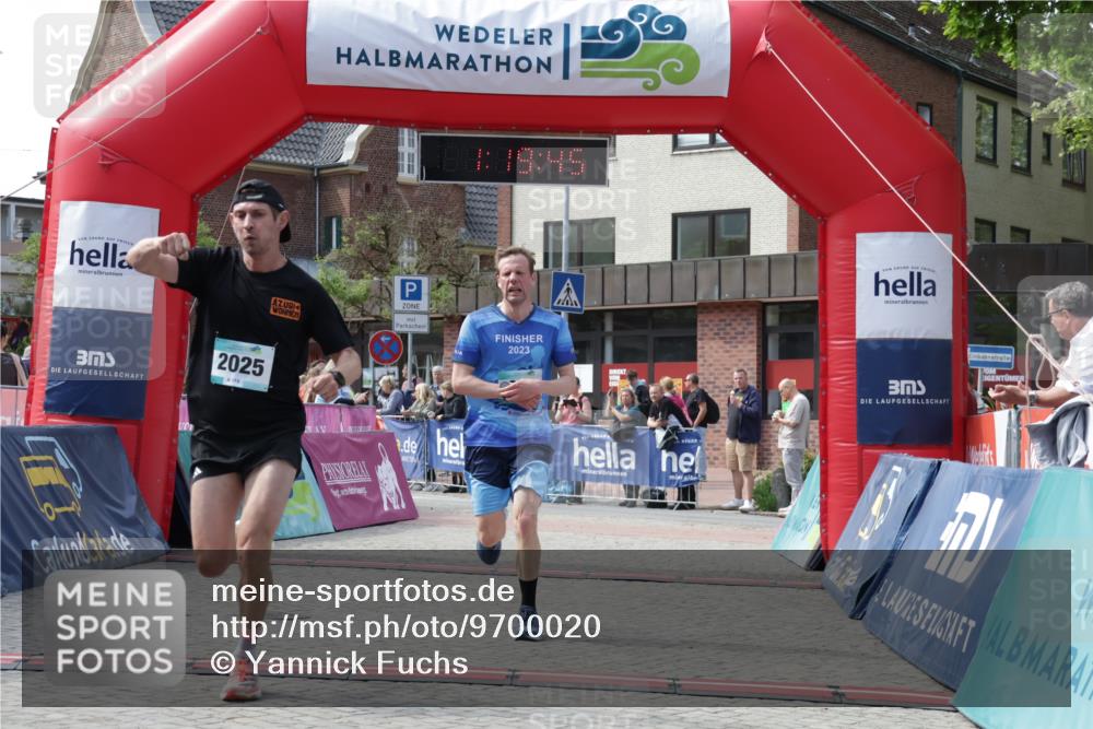 10.05.2026 - 8. Wedeler Halbmarathon Yannick Fuchs http://msf.ph/oto/9700020 10.05.2026 11:19:45 Ziel 279, 442, 2025 meine-sportfotos.de