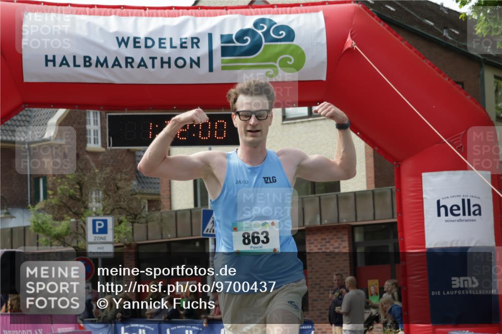 10.05.2026 - 8. Wedeler Halbmarathon Yannick Fuchs http://msf.ph/oto/9700437 10.05.2026 11:22:00 Ziel 863 meine-sportfotos.de