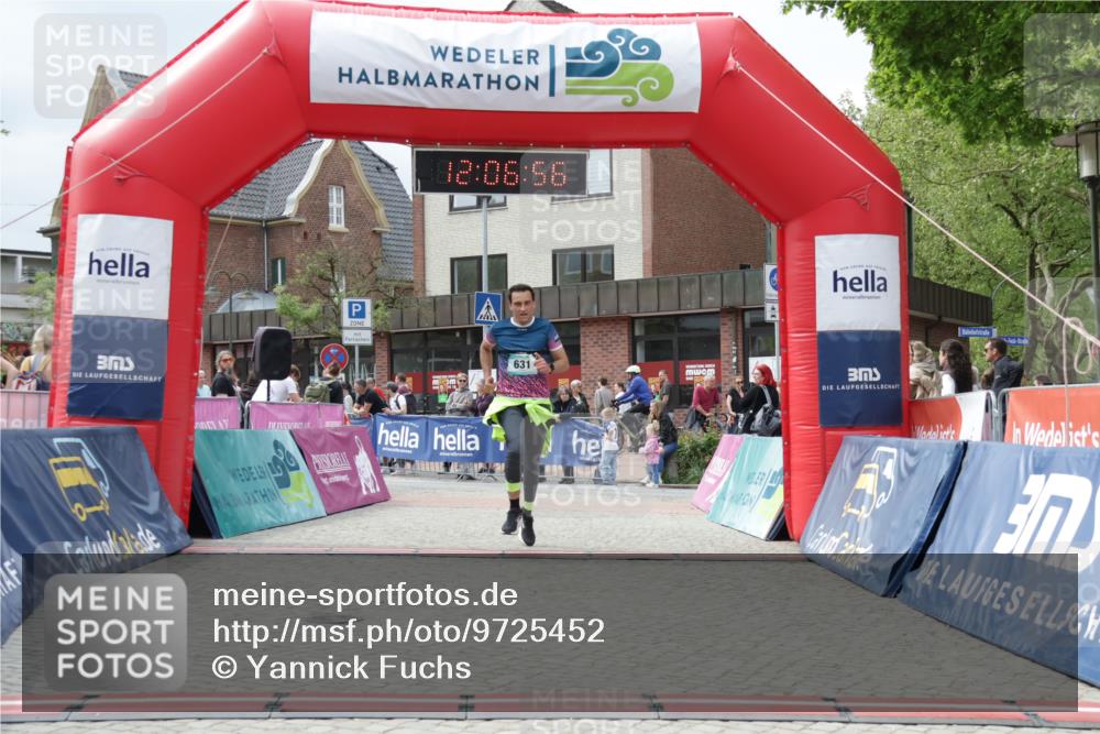 10.05.2026 - 8. Wedeler Halbmarathon Yannick Fuchs http://msf.ph/oto/9725452 10.05.2026 12:06:54 Ziel 313, 631 meine-sportfotos.de