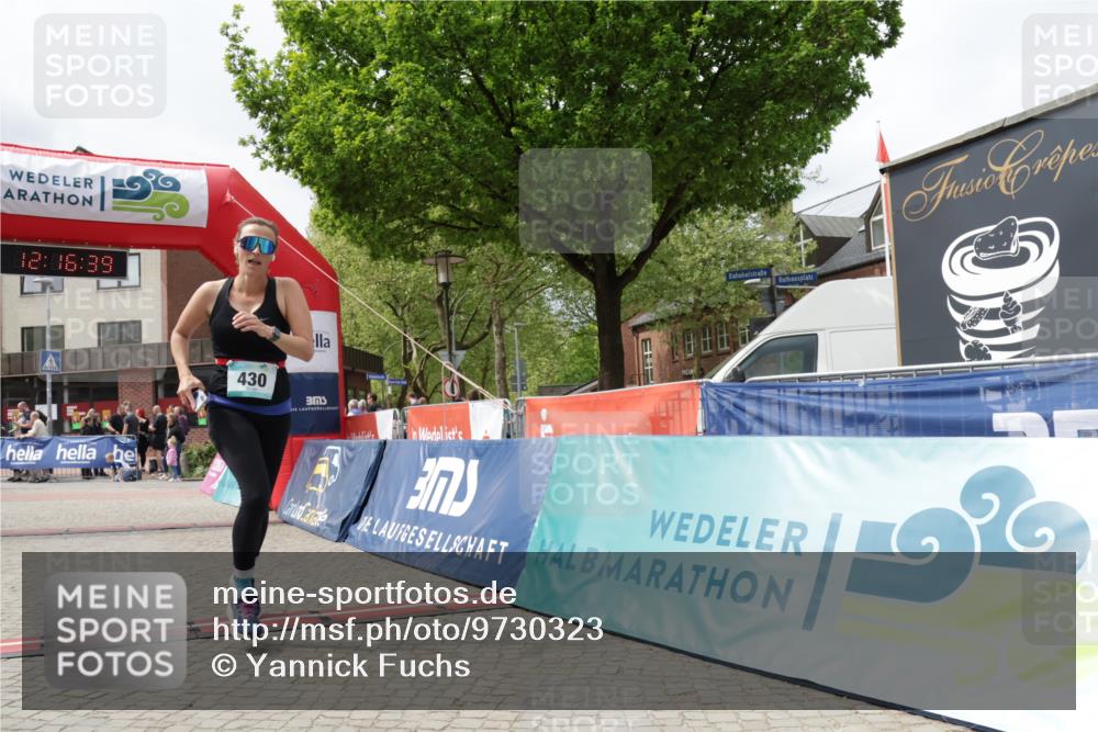 10.05.2026 - 8. Wedeler Halbmarathon Yannick Fuchs http://msf.ph/oto/9730323 10.05.2026 12:16:37 Ziel 416, 430 meine-sportfotos.de