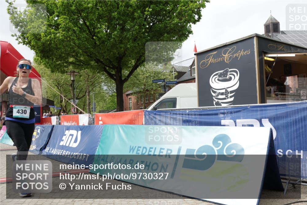 10.05.2026 - 8. Wedeler Halbmarathon Yannick Fuchs http://msf.ph/oto/9730327 10.05.2026 12:16:37 Ziel 416, 430 meine-sportfotos.de