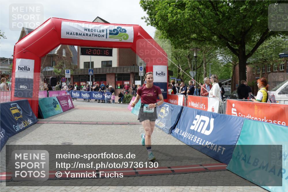 10.05.2026 - 8. Wedeler Halbmarathon Yannick Fuchs http://msf.ph/oto/9736130 10.05.2026 12:00:14 Ziel 557, 2021 meine-sportfotos.de