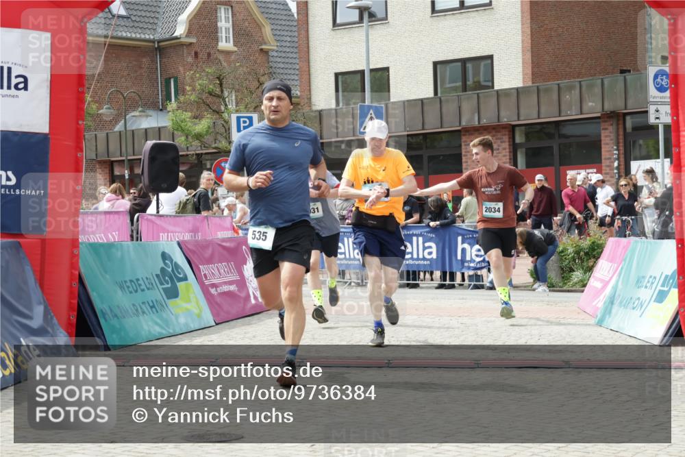 10.05.2026 - 8. Wedeler Halbmarathon Yannick Fuchs http://msf.ph/oto/9736384 10.05.2026 12:01:39 Ziel 462, 535, 2031, 2034 meine-sportfotos.de