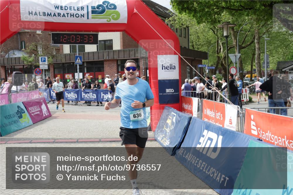 10.05.2026 - 8. Wedeler Halbmarathon Yannick Fuchs http://msf.ph/oto/9736557 10.05.2026 12:03:31 Ziel 419, 636, 659 meine-sportfotos.de