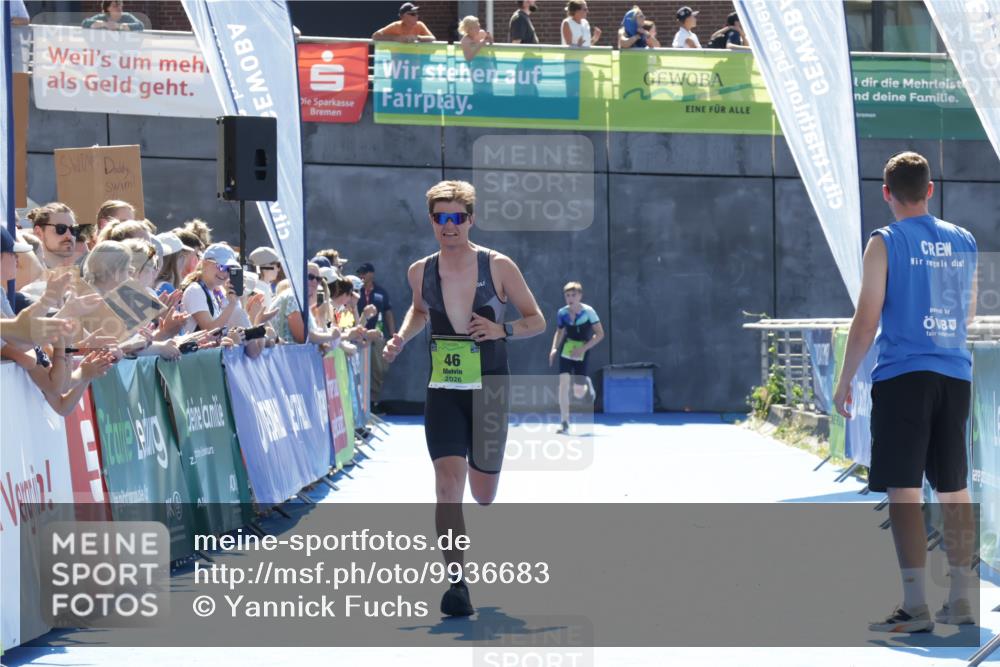09.08.2026 - GEWOBA Citytriathlon Bremen Yannick Fuchs http://msf.ph/oto/9936683 09.08.2026 15:08:25 Ziel 46 meine-sportfotos.de