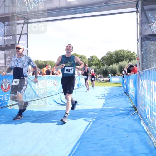 25.08.2024 - Elbe Triathlon Hamburg H.Heesch http://msf.ph/oto/6874333 25.08.2024 11:39:01 Ziel 687, 748, 1413, 1456 meine-sportfotos.de