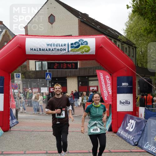 04.05.2025 - 8. Wedeler Halbmarathon Felixshl http://msf.ph/oto/7832278 04.05.2025 12:13:45 Ziel 404, 405, 409 meine-sportfotos.de
