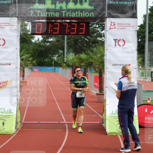 15.06.2025 - 7 Türme Triathlon Michael Strokosch http://msf.ph/oto/7930082 15.06.2025 10:37:33 Ziel 145 meine-sportfotos.de