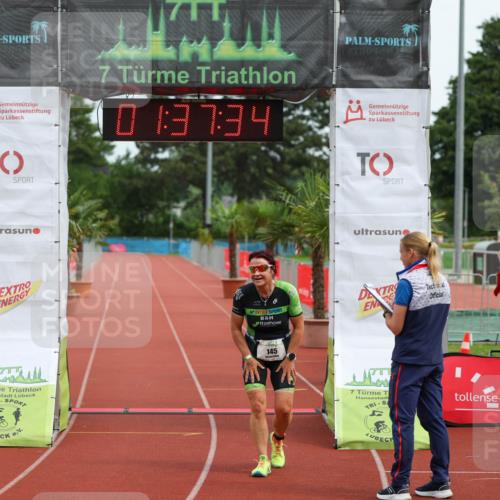 15.06.2025 - 7 Türme Triathlon Michael Strokosch http://msf.ph/oto/7930087 15.06.2025 10:37:35 Ziel 145 meine-sportfotos.de
