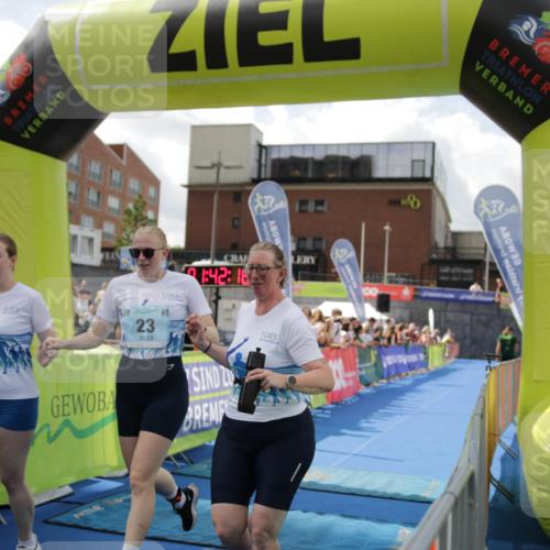 10.08.2025 - GEWOBA Citytriathlon Bremen H.Heesch http://msf.ph/oto/8539026 10.08.2025 11:45:53 Ziel 23, 39, 221 meine-sportfotos.de