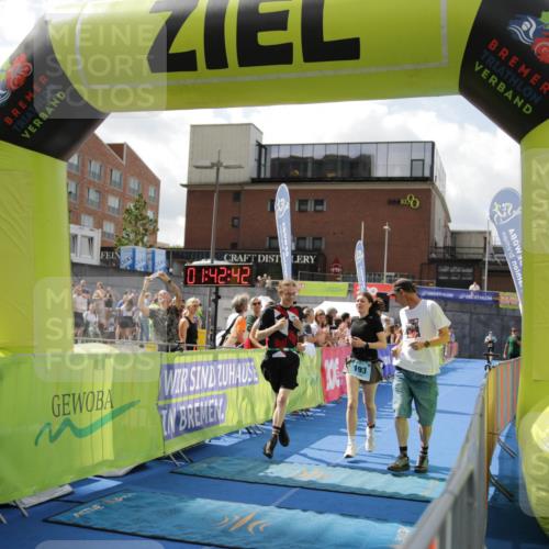 10.08.2025 - GEWOBA Citytriathlon Bremen H.Heesch http://msf.ph/oto/8539035 10.08.2025 11:46:19 Ziel 193 meine-sportfotos.de