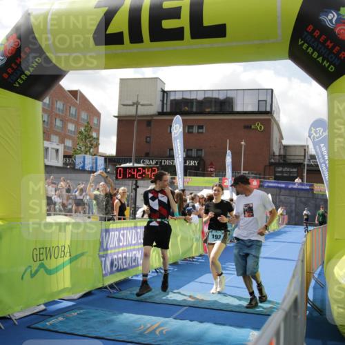 10.08.2025 - GEWOBA Citytriathlon Bremen H.Heesch http://msf.ph/oto/8539037 10.08.2025 11:46:19 Ziel 193 meine-sportfotos.de