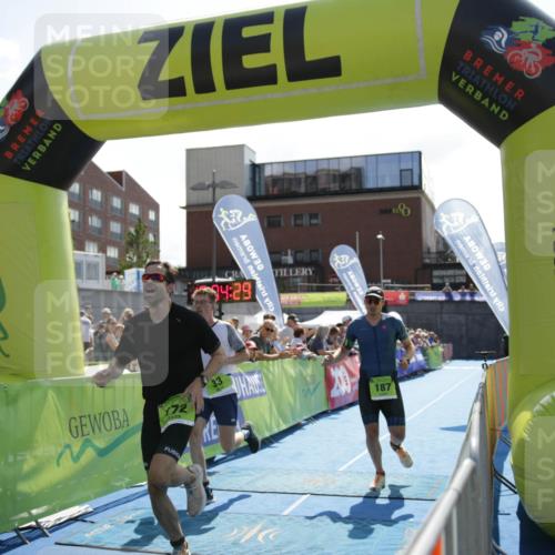 10.08.2025 - GEWOBA Citytriathlon Bremen H.Heesch http://msf.ph/oto/8539551 10.08.2025 15:04:28 Ziel 33, 172, 187 meine-sportfotos.de