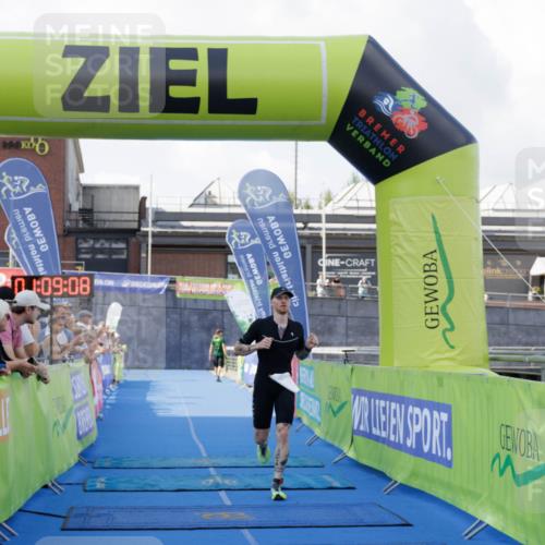 10.08.2025 - GEWOBA Citytriathlon Bremen H.Heesch http://msf.ph/oto/8552150 10.08.2025 11:12:49 Ziel 368 meine-sportfotos.de