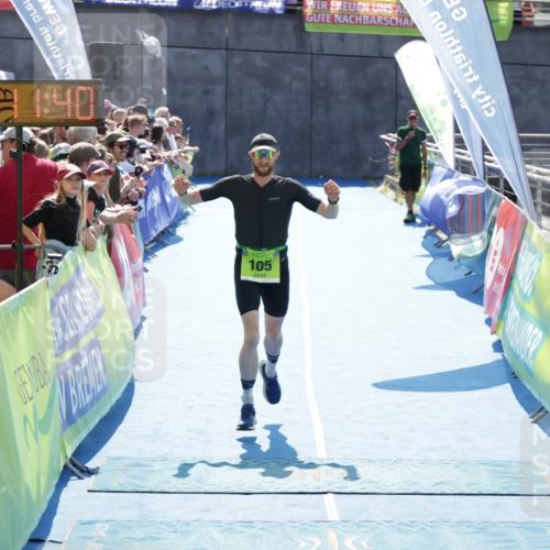 10.08.2025 - GEWOBA Citytriathlon Bremen H.Heesch http://msf.ph/oto/8553237 10.08.2025 15:11:44 Ziel 105 meine-sportfotos.de