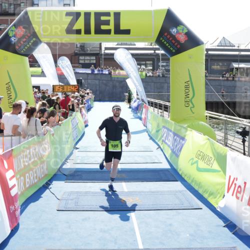 10.08.2025 - GEWOBA Citytriathlon Bremen H.Heesch http://msf.ph/oto/8553249 10.08.2025 15:11:46 Ziel 105 meine-sportfotos.de