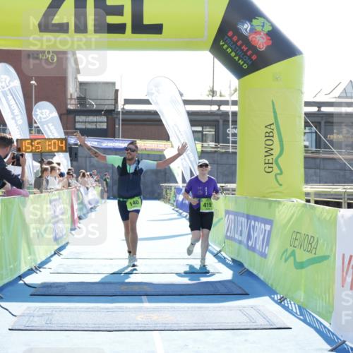 10.08.2025 - GEWOBA Citytriathlon Bremen H.Heesch http://msf.ph/oto/8554555 10.08.2025 15:51:08 Ziel 140, 419, 421 meine-sportfotos.de