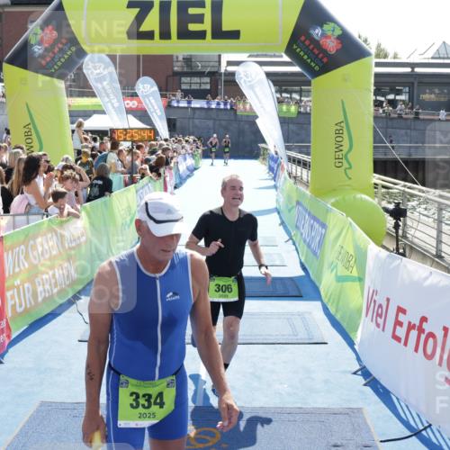 10.08.2025 - GEWOBA Citytriathlon Bremen H.Heesch http://msf.ph/oto/8555798 10.08.2025 15:25:48 Ziel 306, 311, 408 meine-sportfotos.de