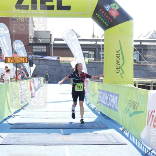 10.08.2025 - GEWOBA Citytriathlon Bremen H.Heesch http://msf.ph/oto/8555929 10.08.2025 16:03:47 Ziel 513 meine-sportfotos.de