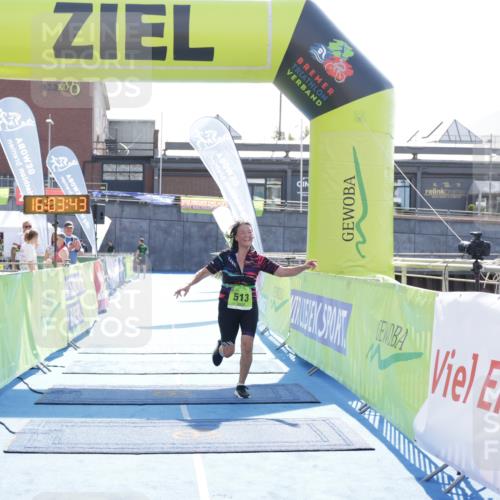 10.08.2025 - GEWOBA Citytriathlon Bremen H.Heesch http://msf.ph/oto/8555936 10.08.2025 16:03:47 Ziel 513 meine-sportfotos.de